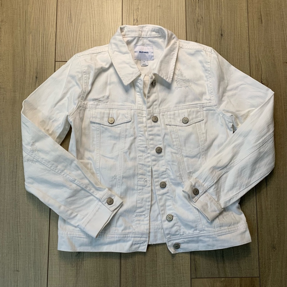 Old Navy White jean jacket